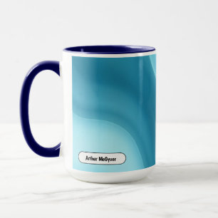 Mug Dégradé Abstrait Lueur Douce Bleu Patine