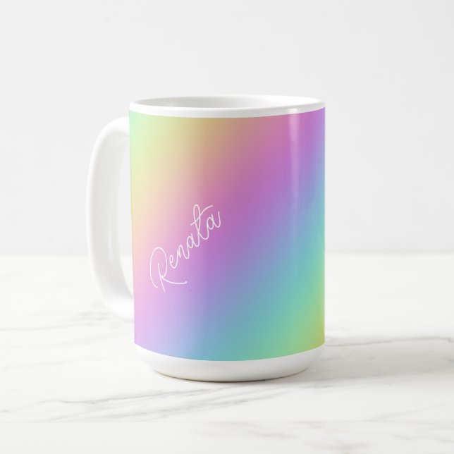 Mug Dégradé arc-en-ciel (Devant gauche)