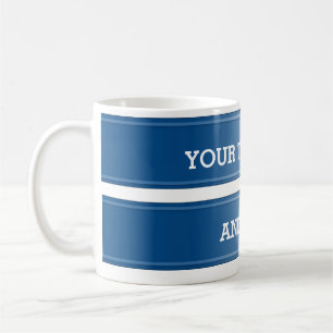 Mug dégradé bleu BANNER + votre texte