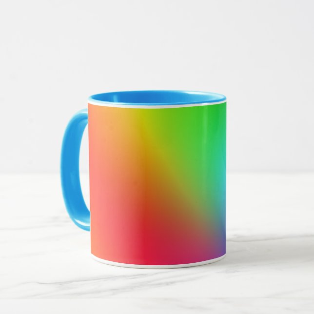 Mug Dégradé de couleurs arc-en-ciel (Devant gauche)