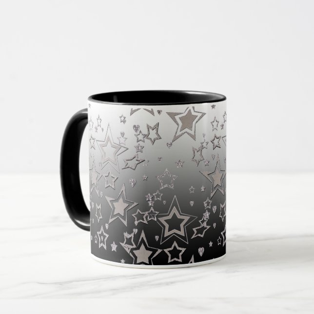 Mug Dégradé de Noël paillettes scintillement confettis (Devant gauche)