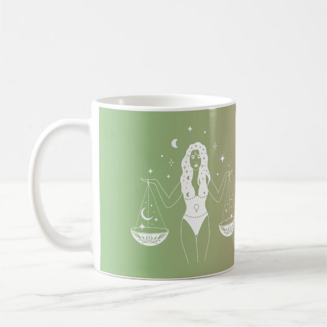 Mug Dégradé du signe étoile du zodiaque de Libra (Gauche)