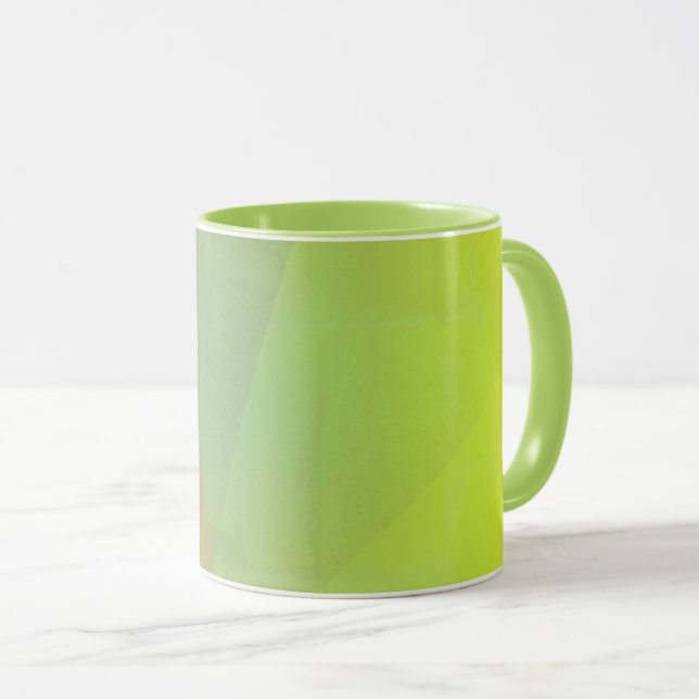 Mug Dégradé géométrique jaune moderne (Devant droit)