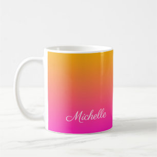 Mug dégradé jaune et rose ombre