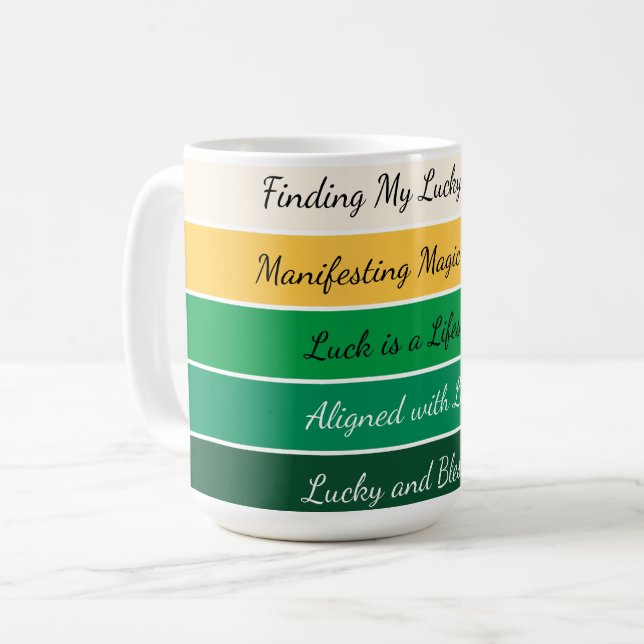 Mug Dégradé Moderne de la Saint-Patrick (Devant gauche)