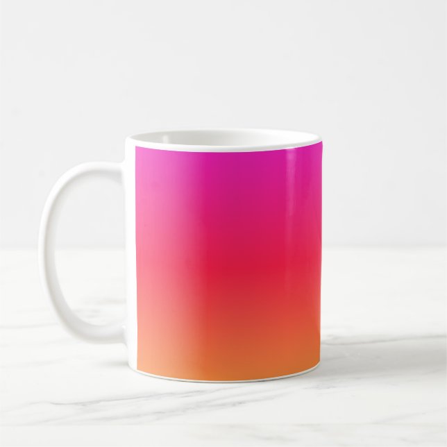 Mug Dégradé moderne rose à orange (Gauche)