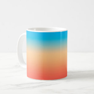 Mug Dégradé ombré blush corail beige bleu flou doux