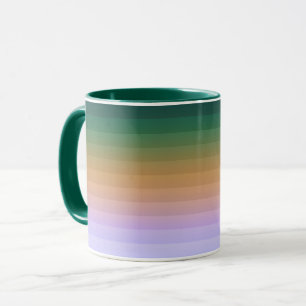 Mug Dégradé ombre rayé ligné doux flou vert bei