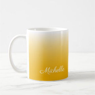 Mug dégradé personnalisé ombre jaune