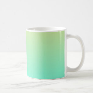 Mug Dégradé simple pastel jaune turquoise