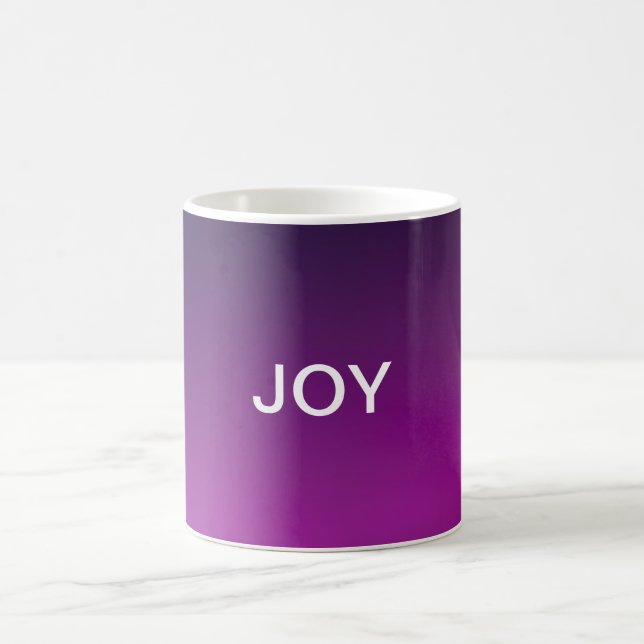 Mug Dégradé violet moderne ombré et texte blanc modifi (Centre)