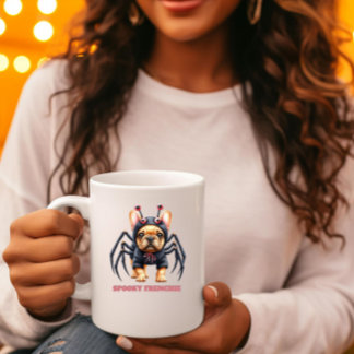 Mug Déguisement d'araignée Frenchie chiot Halloween 