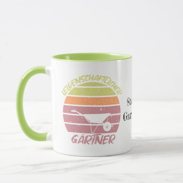 Mug dein Nom personnalisierbares Design Gärtner (Gauche)