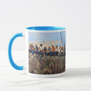 Mug Déjeuner au sommet d'un gratte-ciel 1932 NYC coule