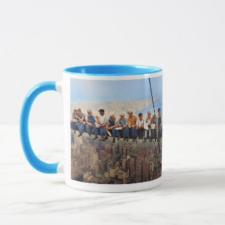 Mug Déjeuner au sommet d'un gratte-ciel 1932 NYC coule