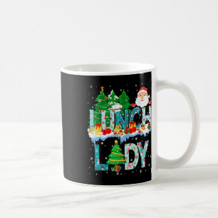 Mug Déjeuner dame sapin de Noël Père Noël correspondan