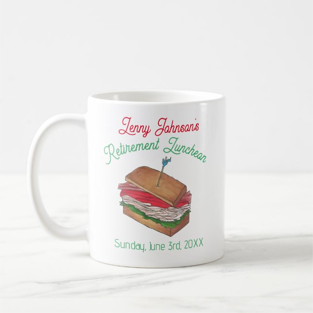 Mug Déjeuner de retraite Déjeuner Club de dinde Sandwi (Gauche)