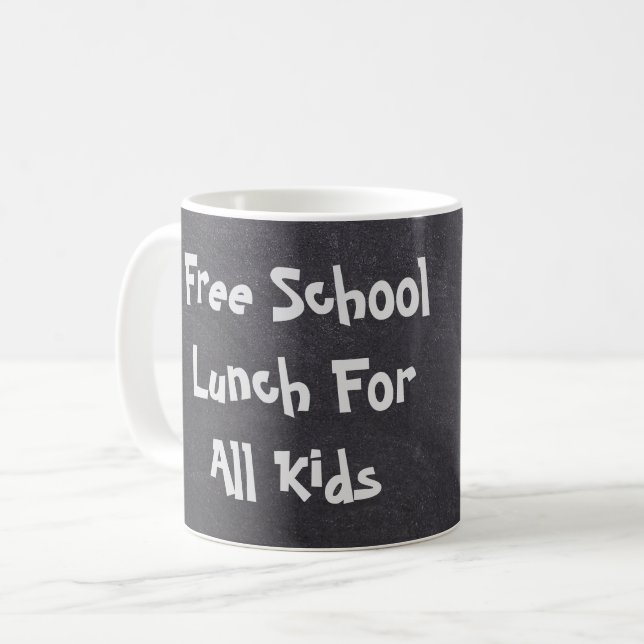 Mug Déjeuner Gratuit Pour Tous Les Enfants (Devant gauche)