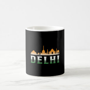 Mug Delhi India City City Skyline Voyage Drôle cadeau