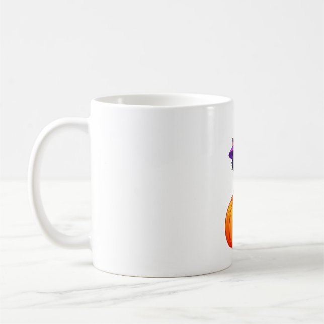 Mug Délice de chat sorcière citrouille (Gauche)