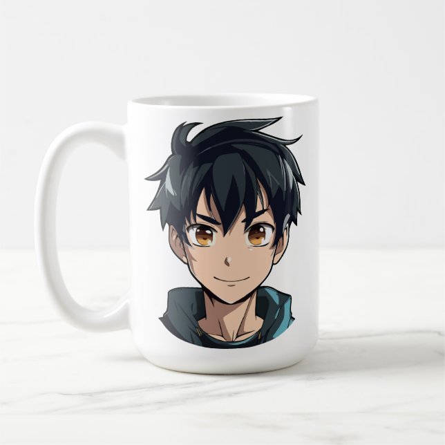 Mug Délice de superpuissance d'anime - Personnage jeun (Gauche)