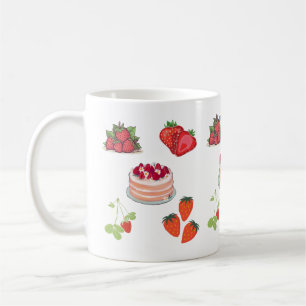 Mug Délices de fraises – Illustration mignonne de baie