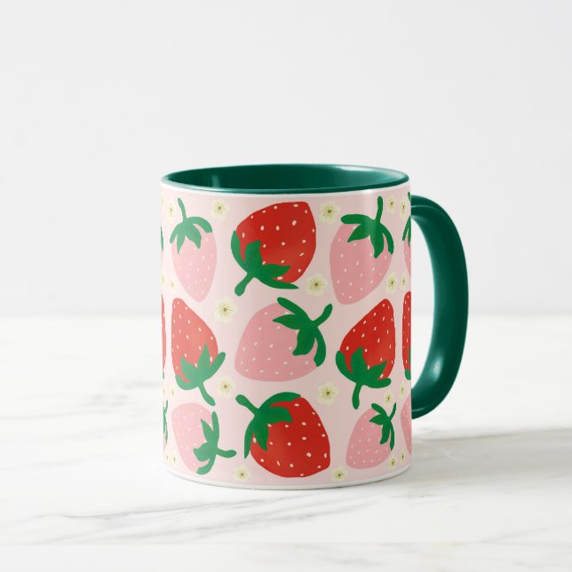 Mug Délices Sucrés de Fruits  Rose Tendre (Devant droit)