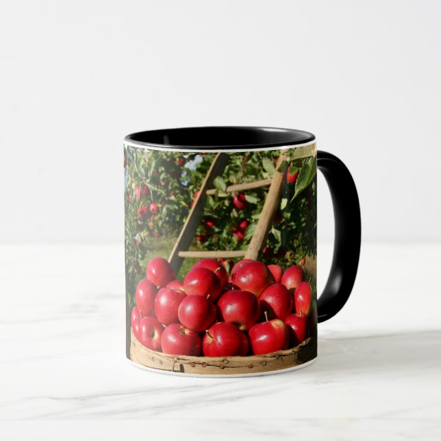 Mug Délicieuse récolte saine de pomme rouge (Devant droit)