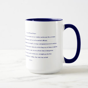 Mug Délivrance inspirée de foi de prière de policier