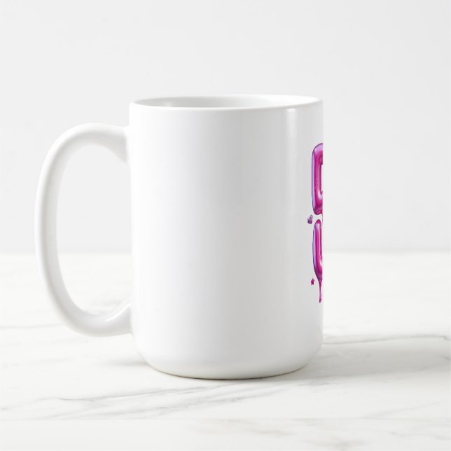 Mug Delulu Rose Bubble Gum Typographie 3D Y2K Générati (Gauche)
