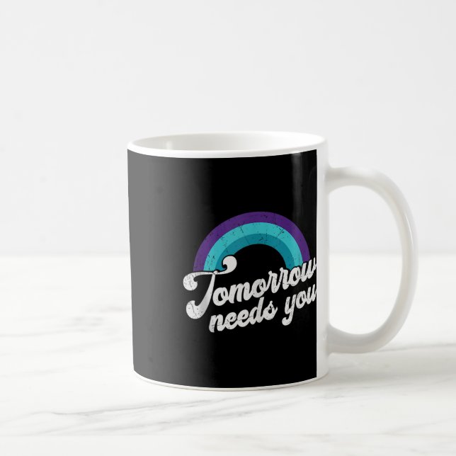 Mug Demain a besoin de toi Message de santé mentale Dé (Droite)