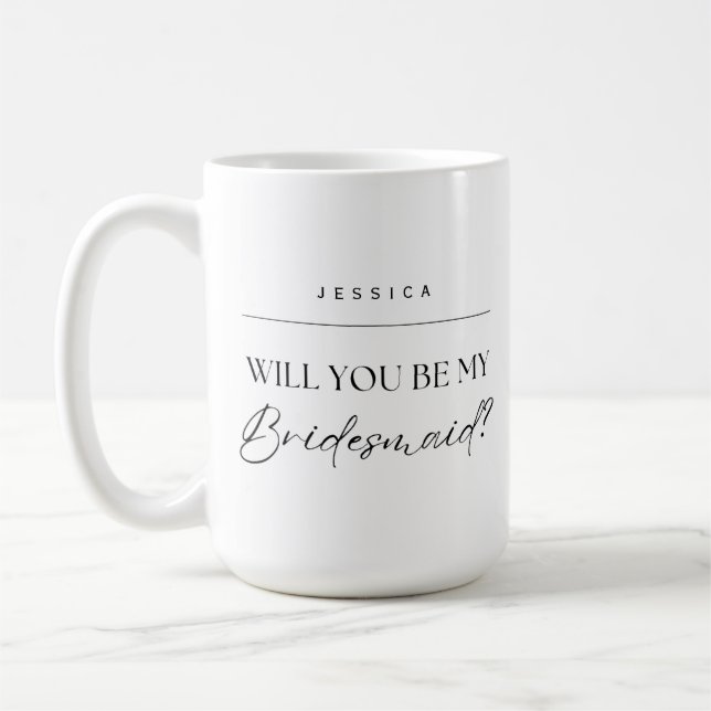 Mug Demande Demoiselle d'Honneur Simple (Gauche)