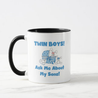 Mug Demander à propos de My Twin Sons Tshirts et cadea