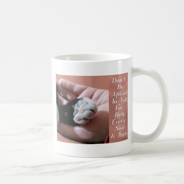Mug Demander De L'Aide Cute Cat Paw Photo Inspirationn (Droite)