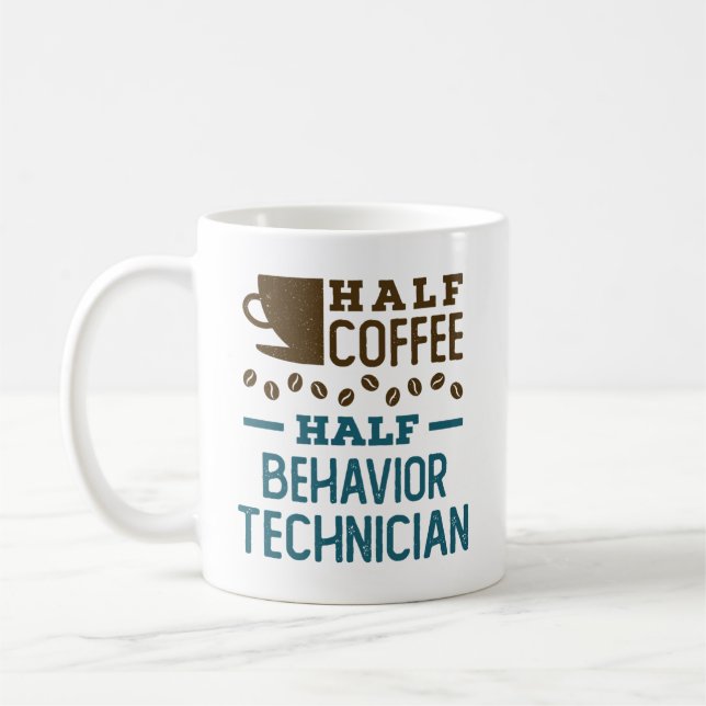 Mug Demi-café demi-technicien de comportement ABA RBT (Gauche)