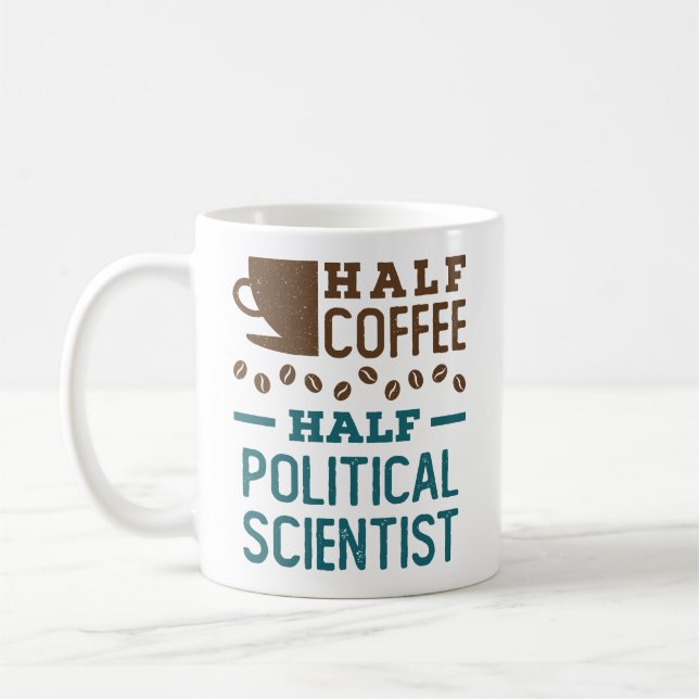 Mug Demi café moitié politologue (Gauche)