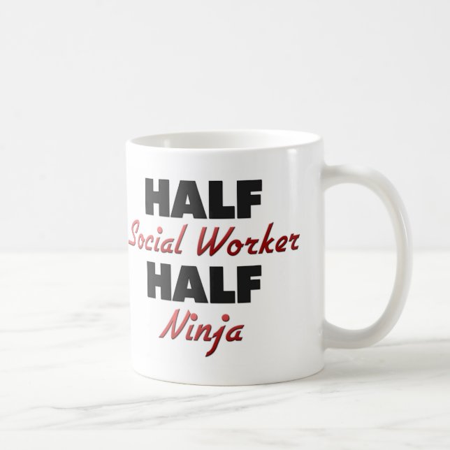 Mug Demi d'assistant social demi de Ninja (Droite)