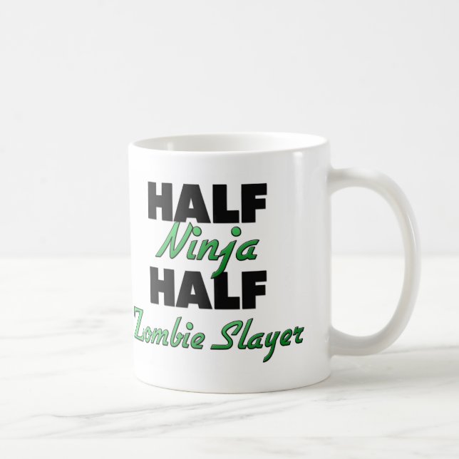 Mug Demi de demi de tueur de zombi de Ninja (Droite)