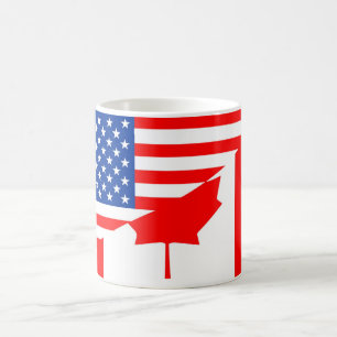 Mug demi de pays des Etats-Unis de drapeau des