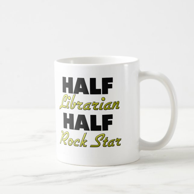 Mug Demi de vedette du rock de demi de bibliothécaire (Droite)