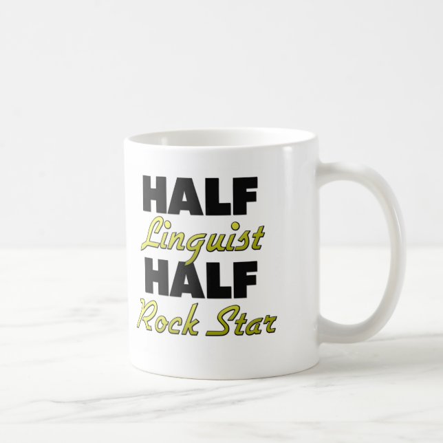Mug Demi de vedette du rock de demi de linguiste (Droite)