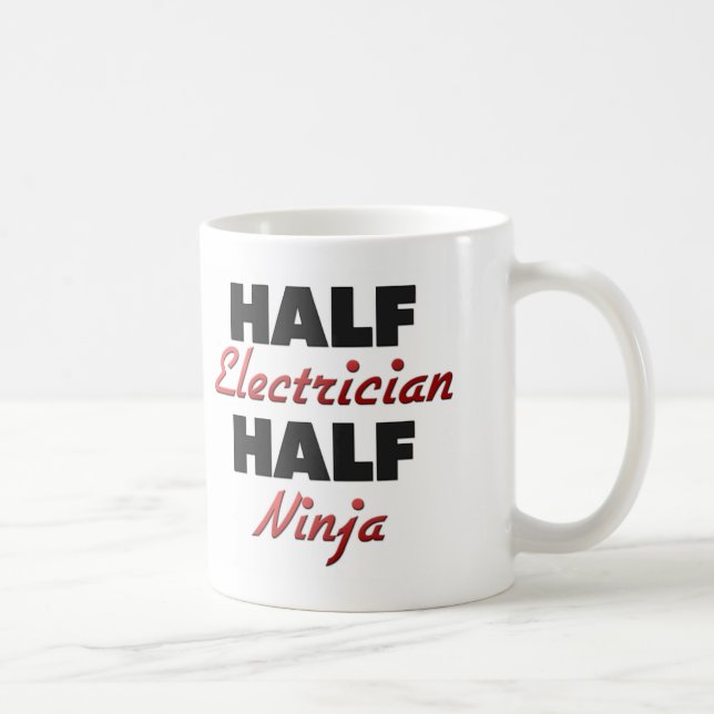 Mug Demi d'électricien demi de Ninja (Droite)