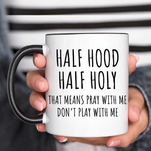 Mug Demi-Hood moitié Saint Funny Christian