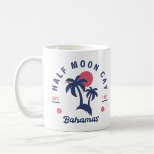 Mug Demi Moon Cay Bahamas Vintage Famille Vacances