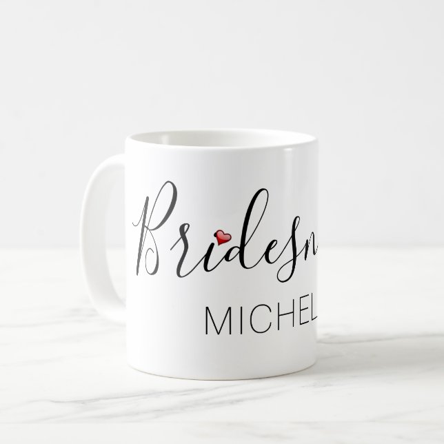 Mug Demoiselle d'honneur avec nom (Devant gauche)
