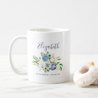 Demoiselle d'honneur bleu ivoire floral mariage pe