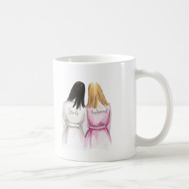 Mug Demoiselle d'honneur ? Domestique de Bl de longue (Droite)