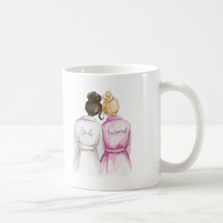Mug Demoiselle d'honneur ? Domestique foncée de petit