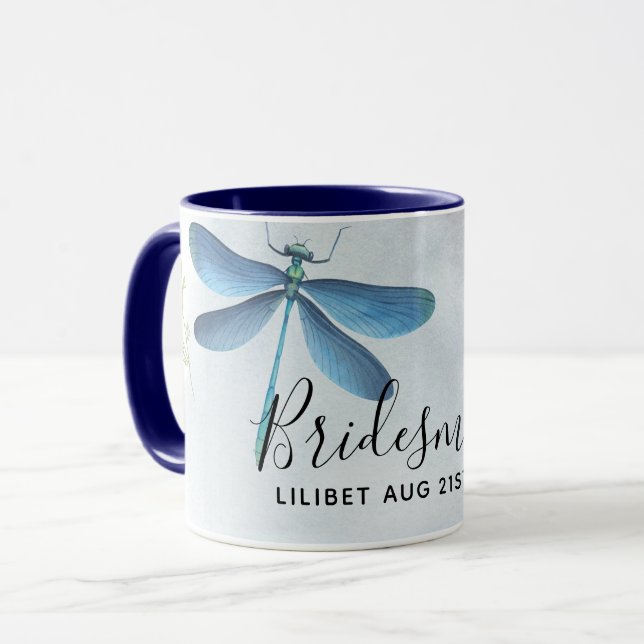 Mug Demoiselle d'honneur DragonFly Cadeaux Personnalis (Devant gauche)