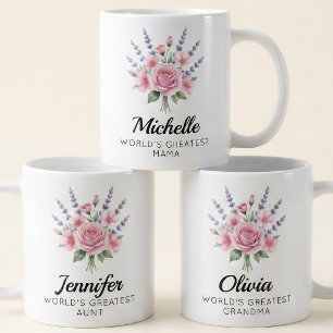 Mug Demoiselle d'honneur Fleuriste Maman Grand-mère